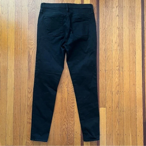 J. Crew 9” High rise toothpick black skinny pants 32T tall EUC - Picture 1 of 4